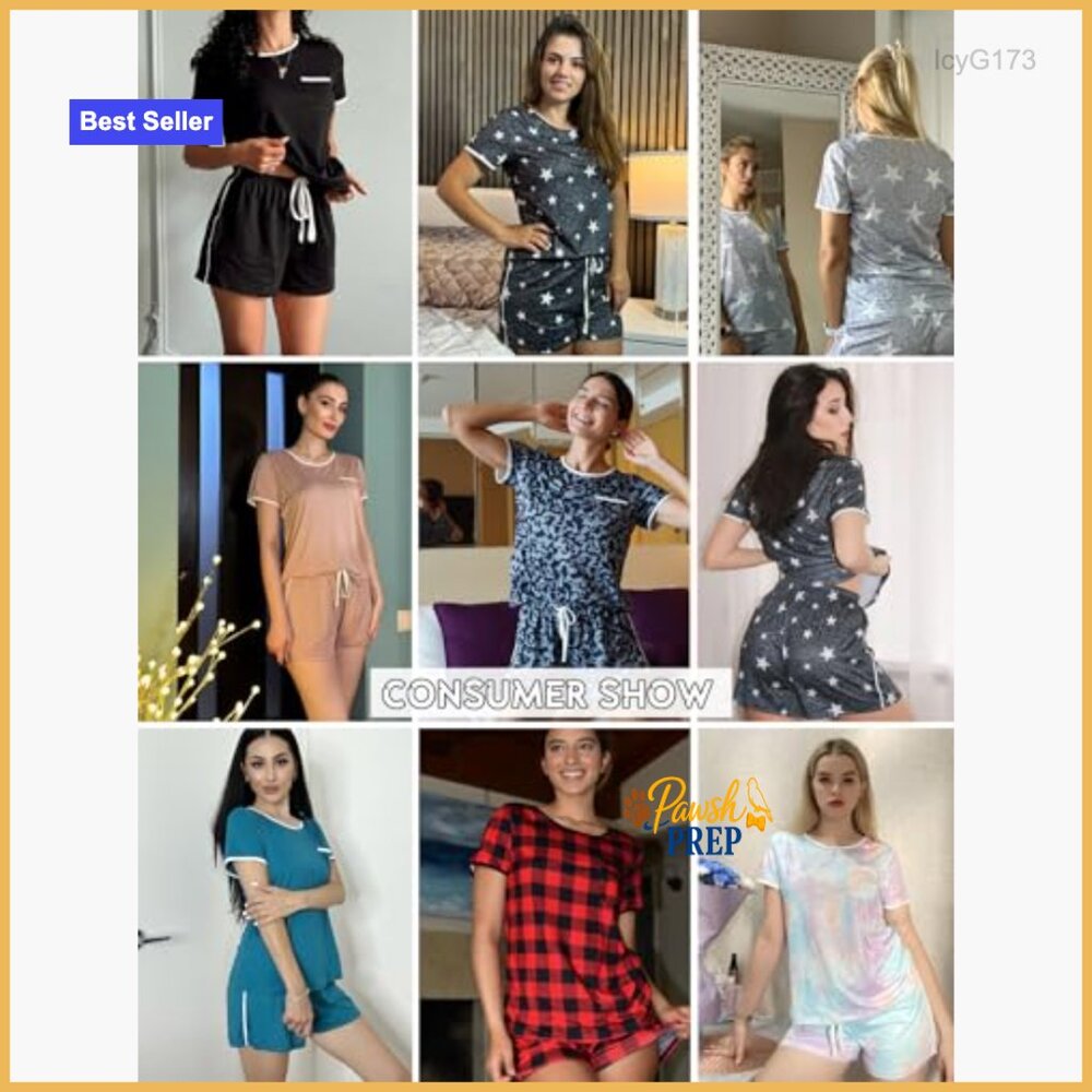 Soft Polyester Pajama Set Medium Drawstring Short… - image 5